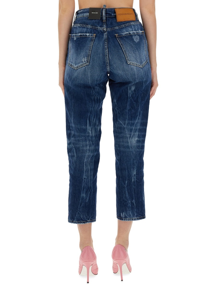 Shop Dsquared2 Mid-rise Straight-leg Jeans In Blue