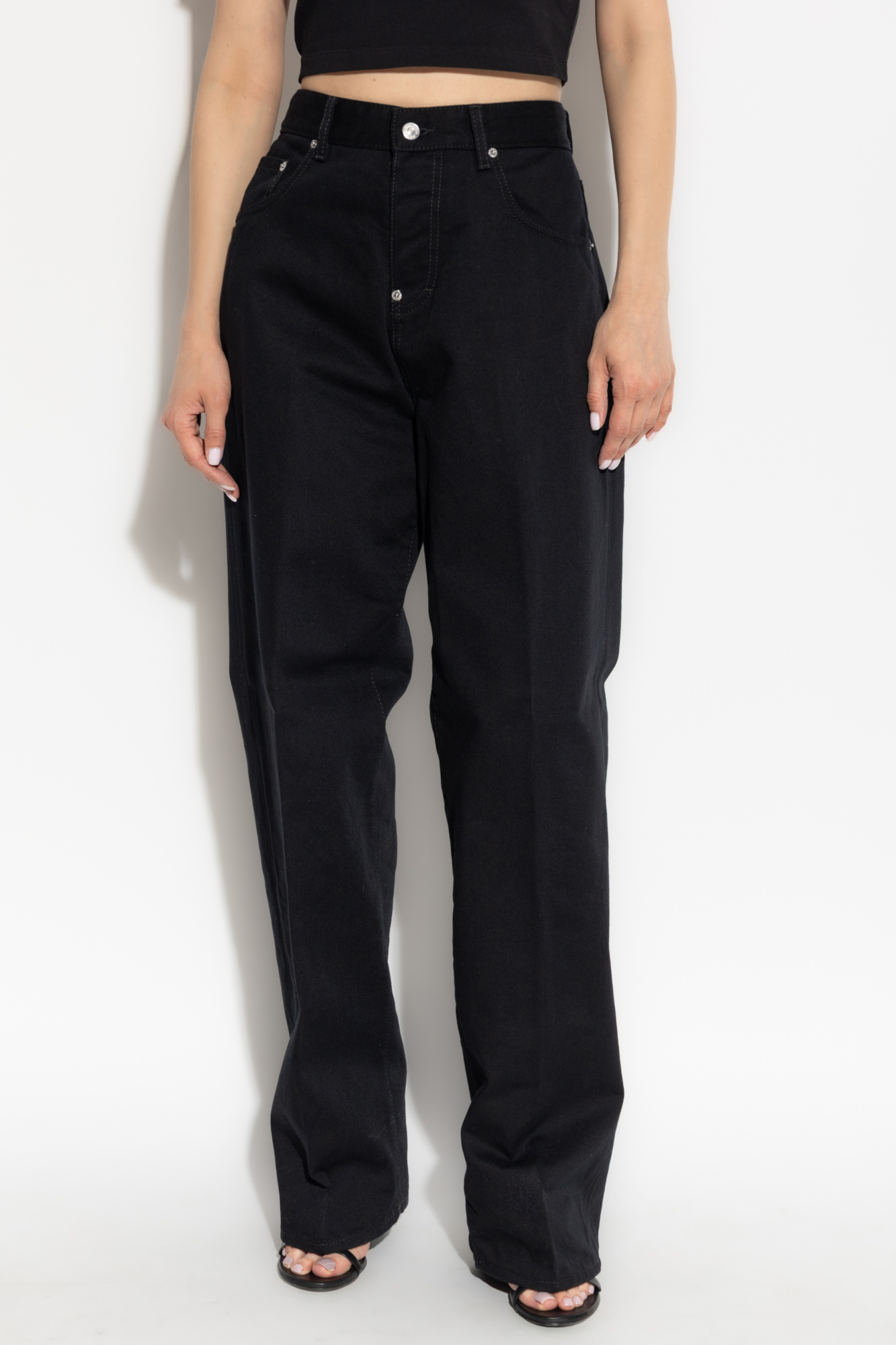 DSQUARED2 COTTON STRAIGHT-LEG JEANS