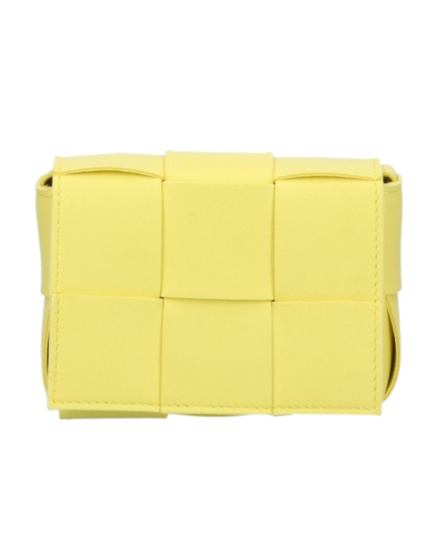 Bottega Veneta Mini Intreccio Cross-body Bag In Yellow