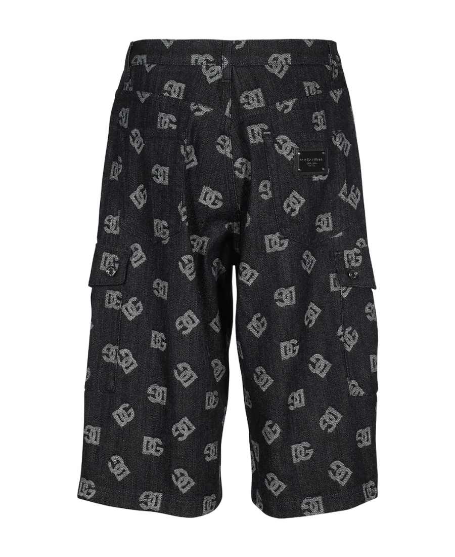 Dolce & Gabbana Cotton Cargo Bermuda Shorts In Black