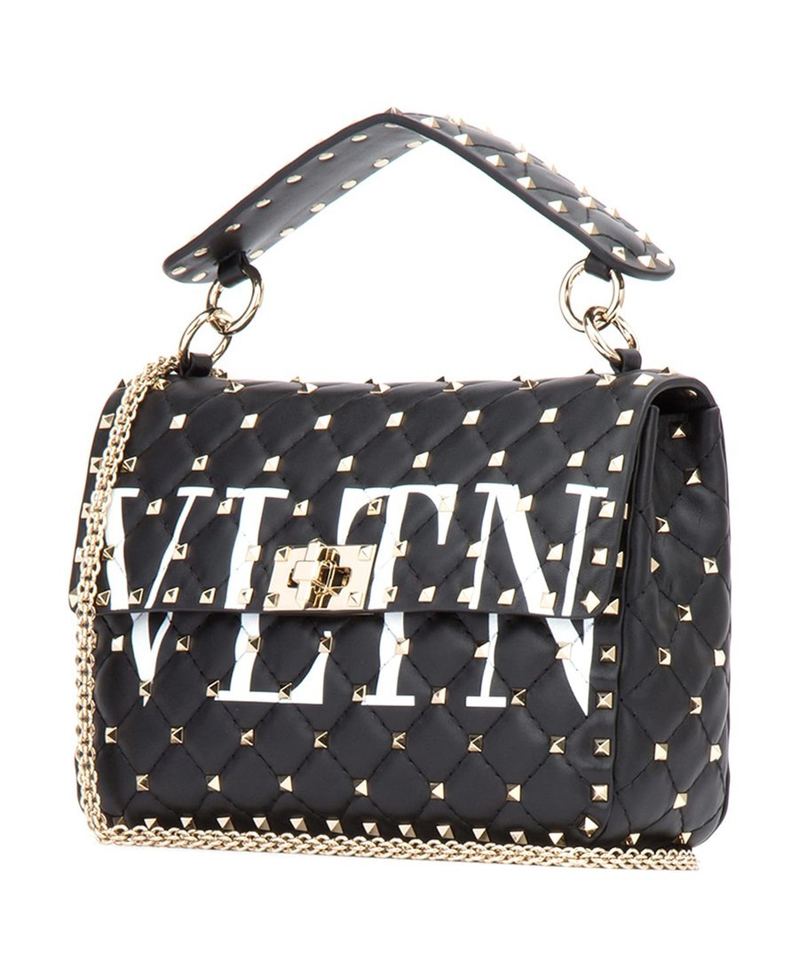 Valentino Vltn Rockstud Spike.it Bag In Black