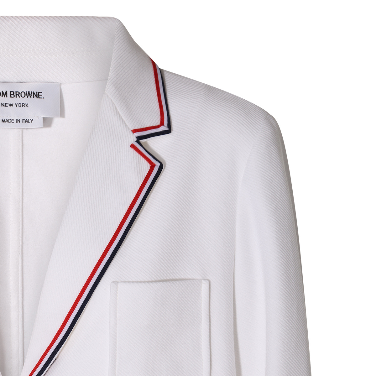 Thom Browne Woman Blazer White Size 10 Cotton In White