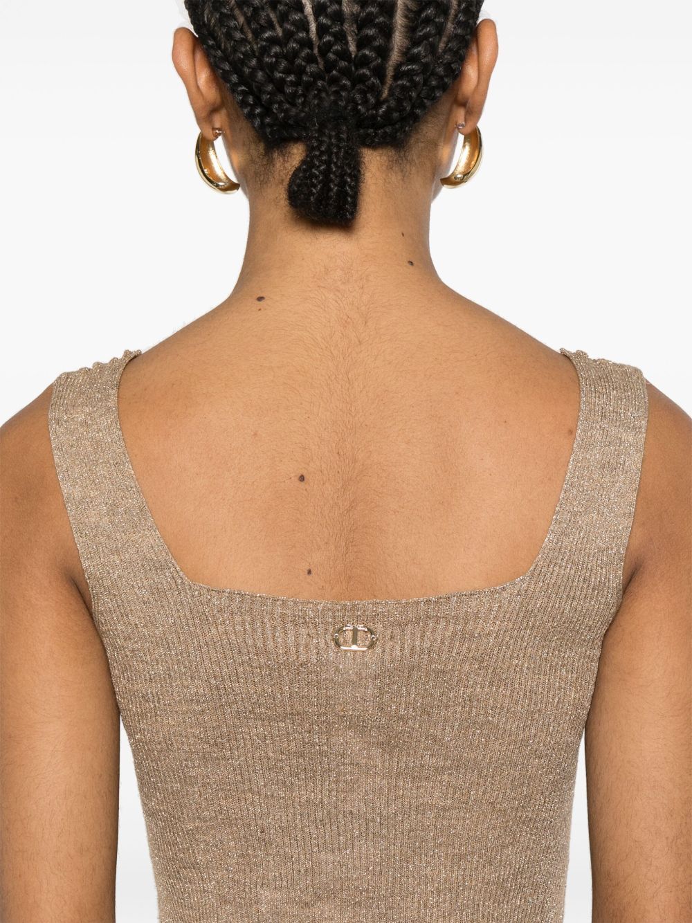 Twinset Twin-set Ribbed Lurex Top