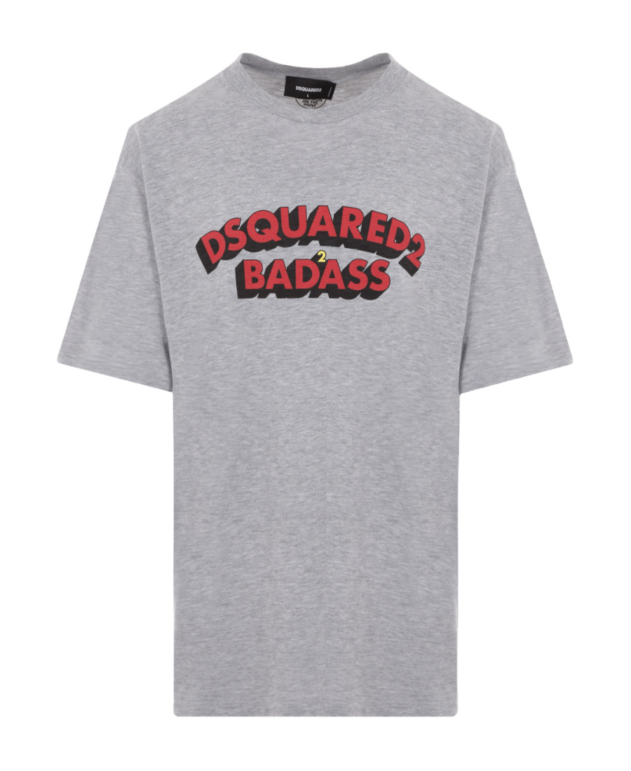 Dsquared2 Logo-print Cotton T-shirt In Gray