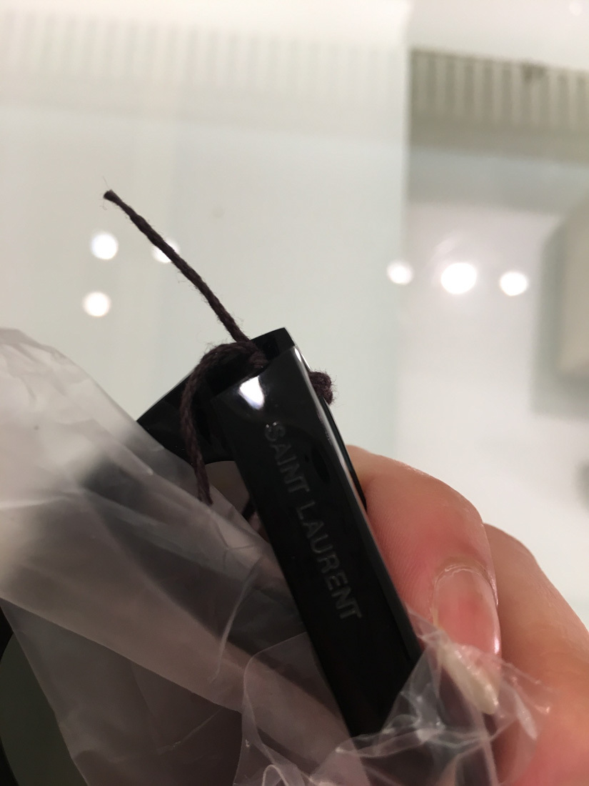 Saint Laurent Ysl Rectangle Acetate Sunglasses In Black