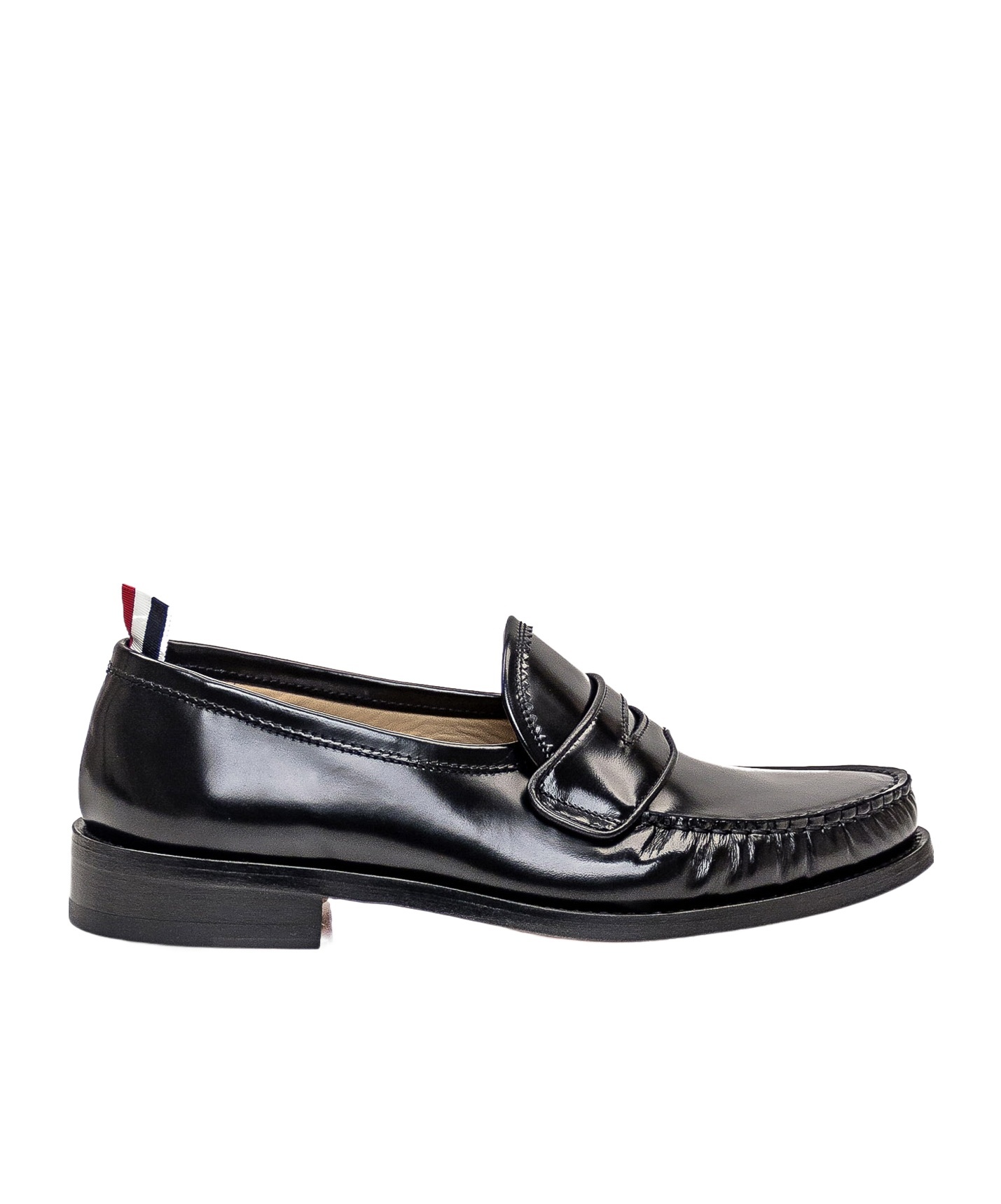 Thom Browne Ruched-detail Slip-on Loafers In Black
