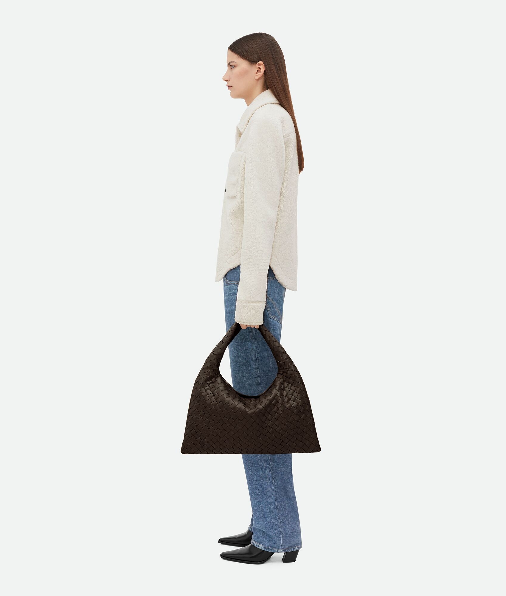Bottega Veneta Small Hop Shoulder Backpack In Black
