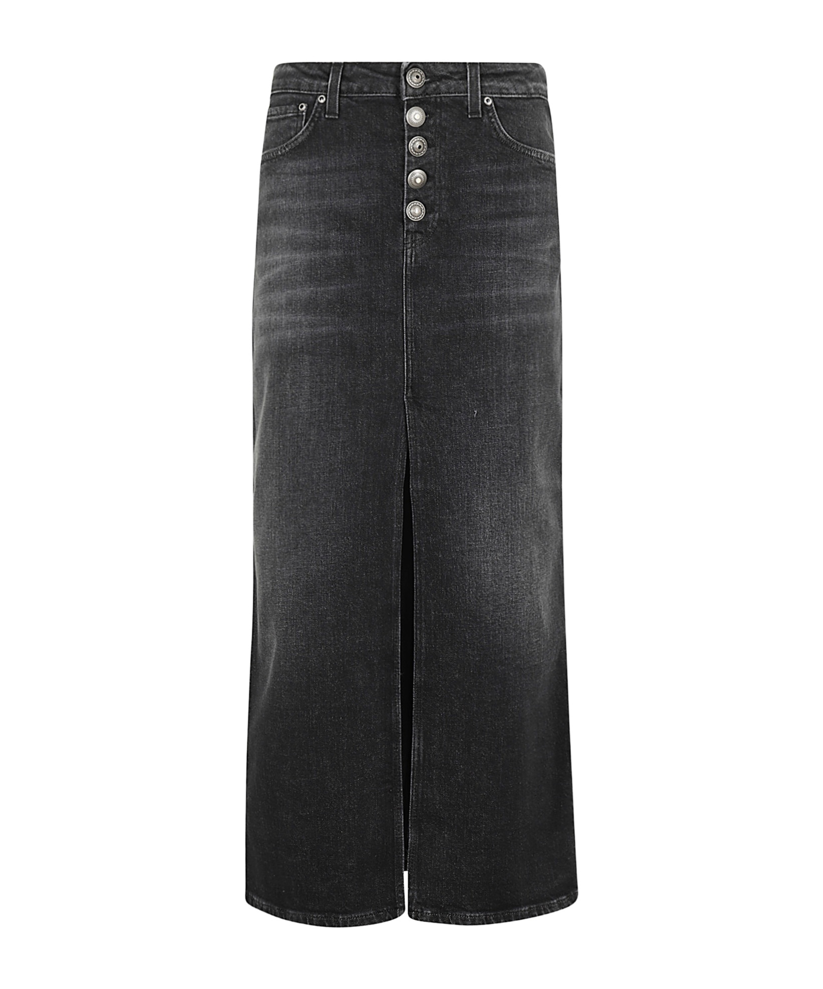 Dondup Stretch Denim Skirt In Black