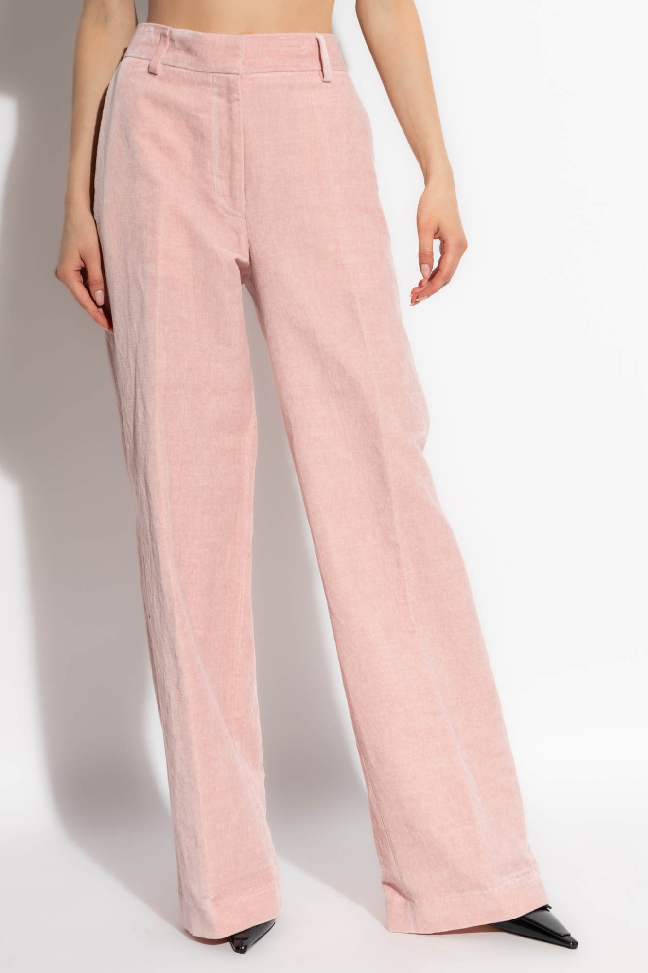 Dries Van Noten Trousers Featuring Back Pocket And Wide Leg In Pink