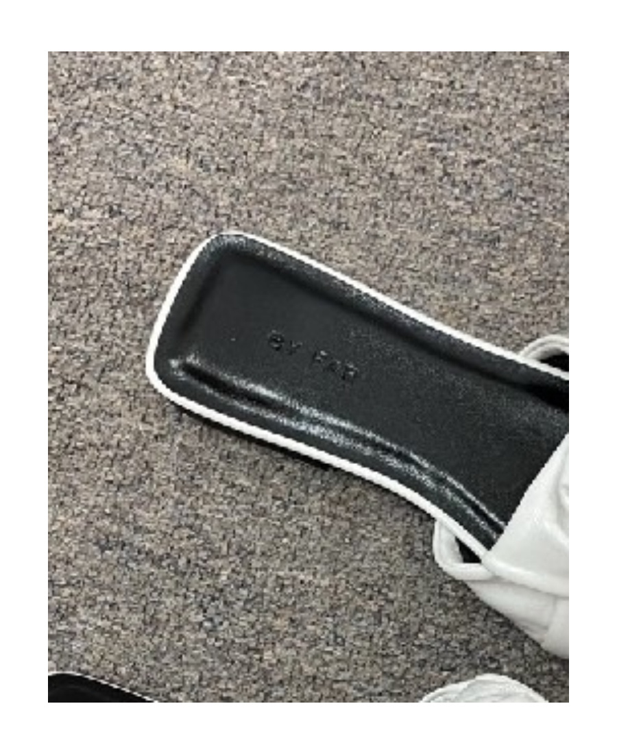 By Far Logo Sandals In White