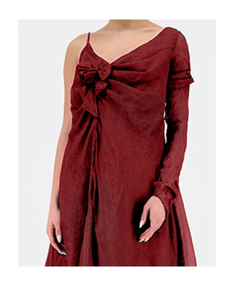 Marc Le Bihan Pleated Detail Dress In Red