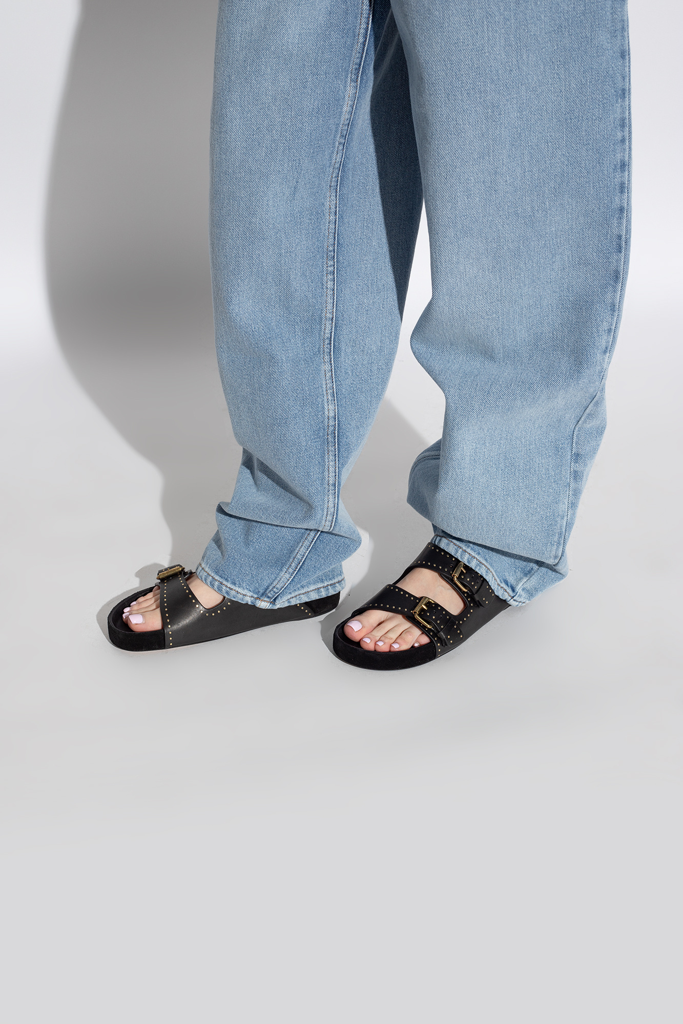 Isabel Marant Lennyo Slides In Black