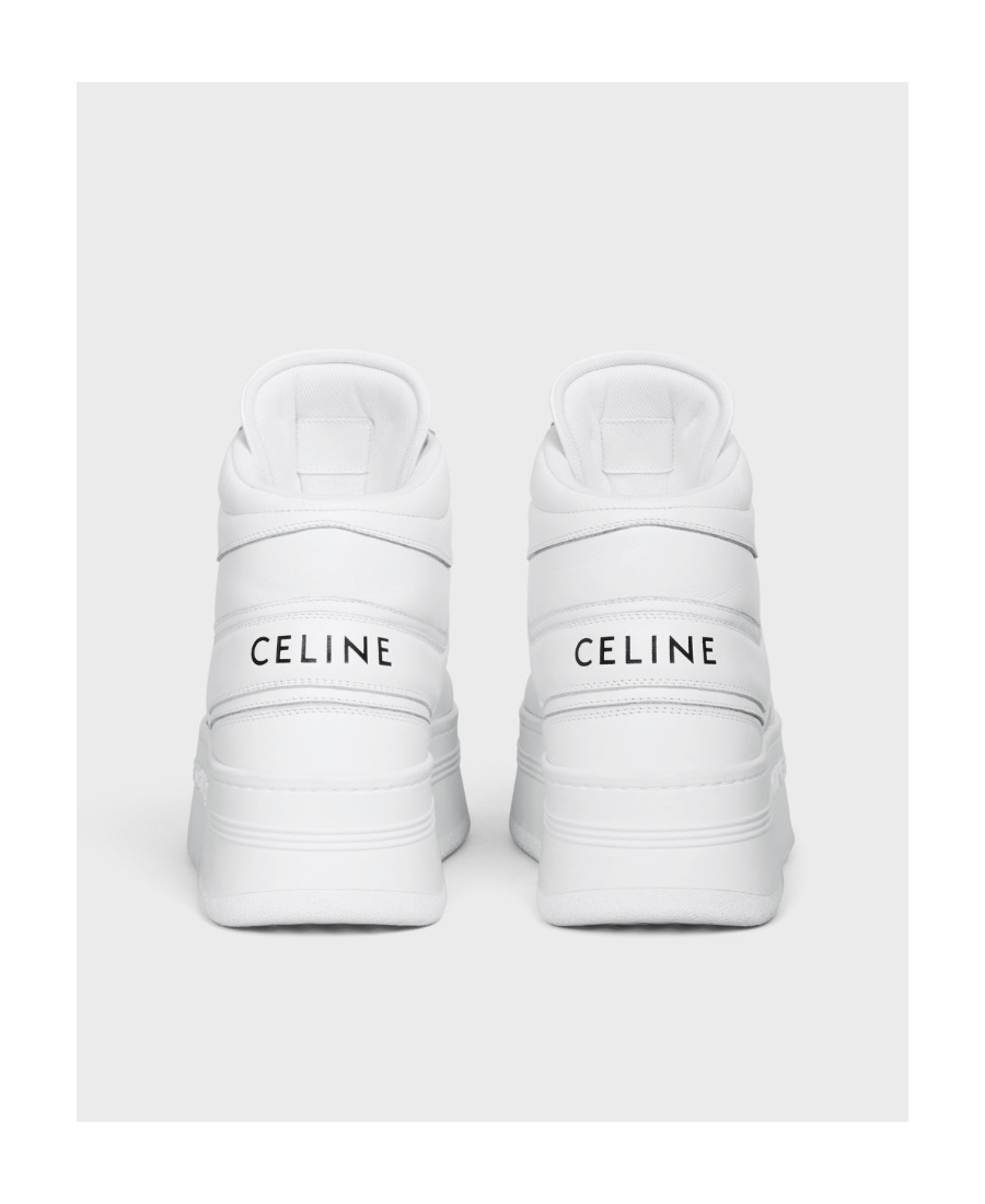 Celine Platform High-top Sneakers In White