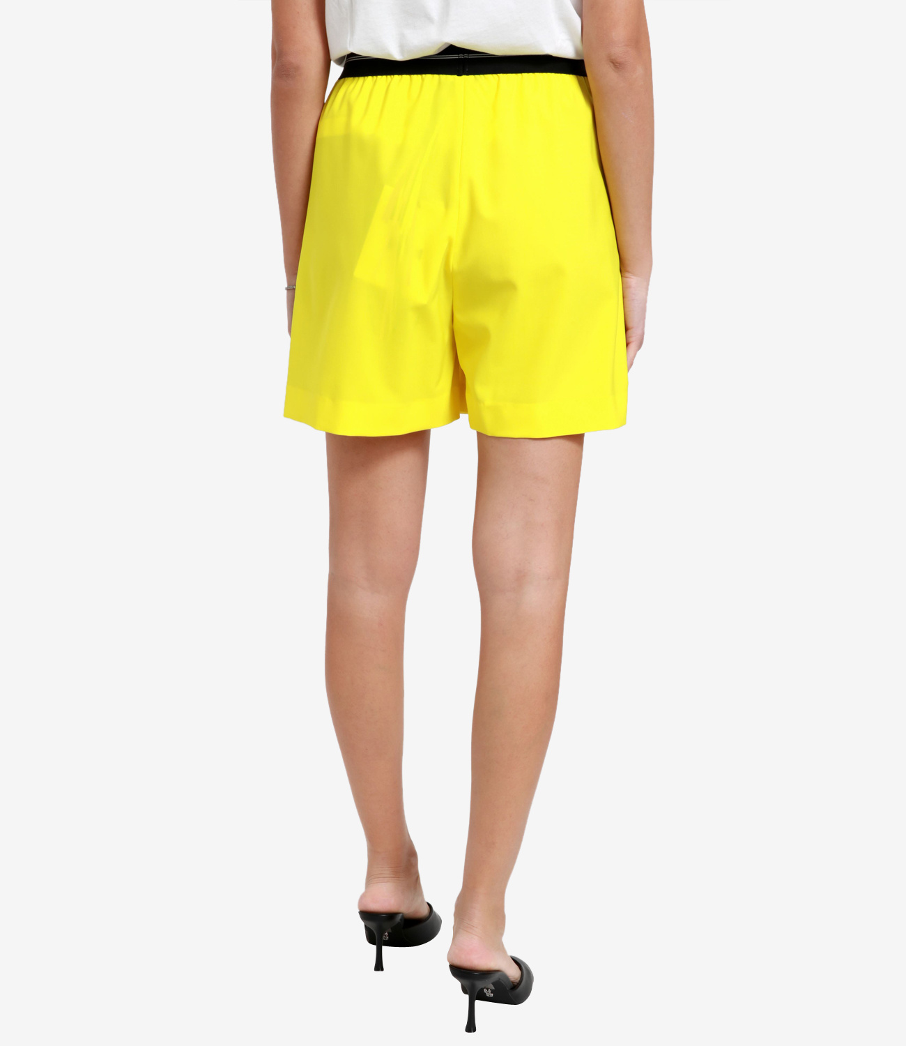Msgm Logo Logo Shorts In Yellow