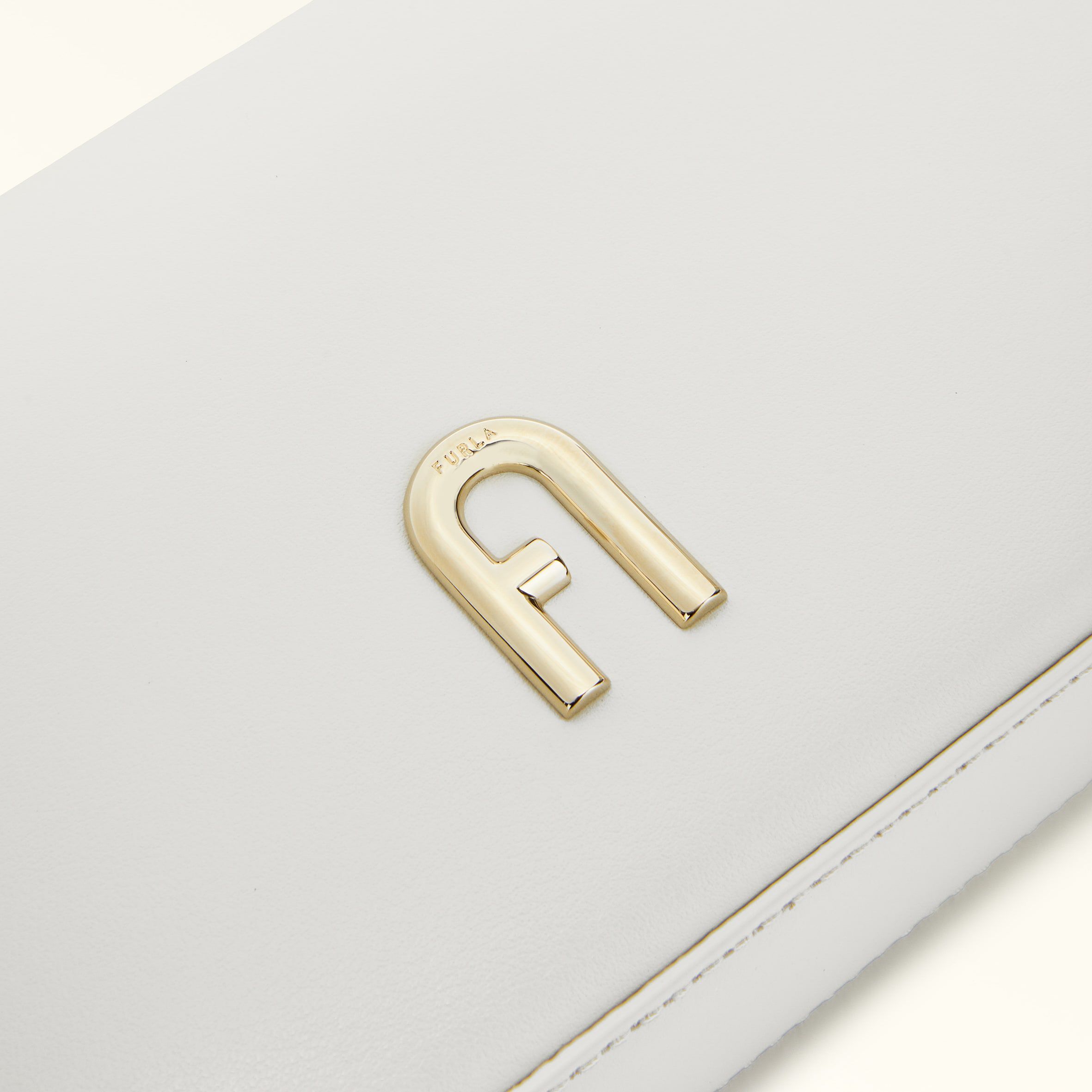 Shop Furla Diamante Mini Crossbody Bag In White