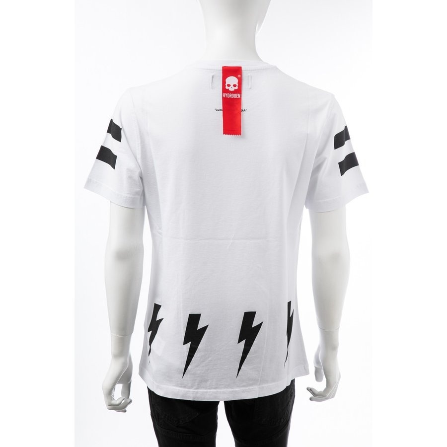 Hydrogen T-shirt With Round Neck And Short Sleeves In White