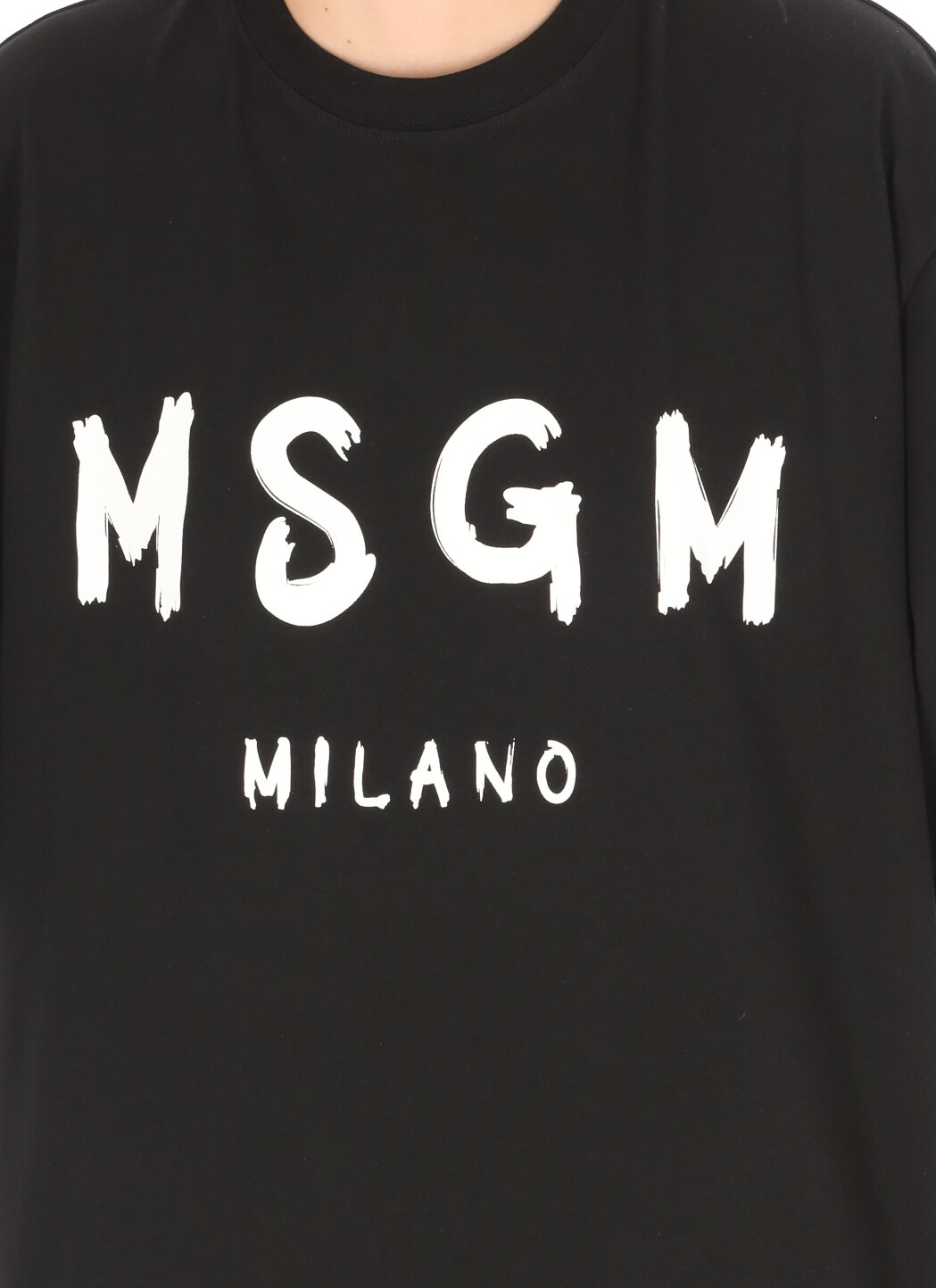 Msgm Logo-print Glitter T-shirt Dress In Black