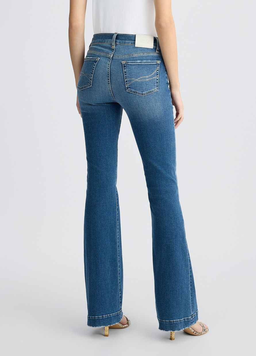 Liu •jo Flared Jeans With Rhinestones