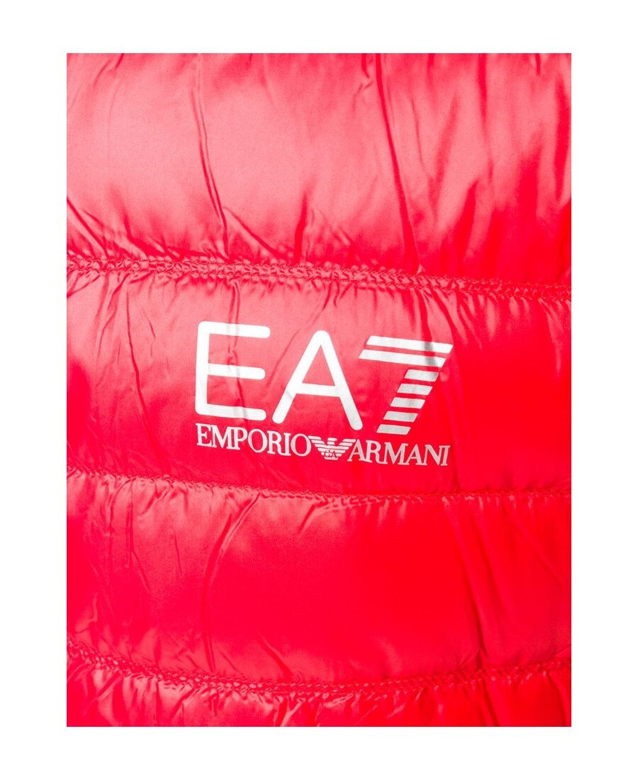 Ea7 Padded Logo Jacket In Red