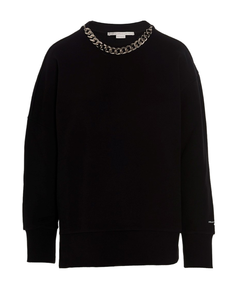 Stella Mccartney Stella Mc Cartney Sweatshirt With Chain Detail In Black
