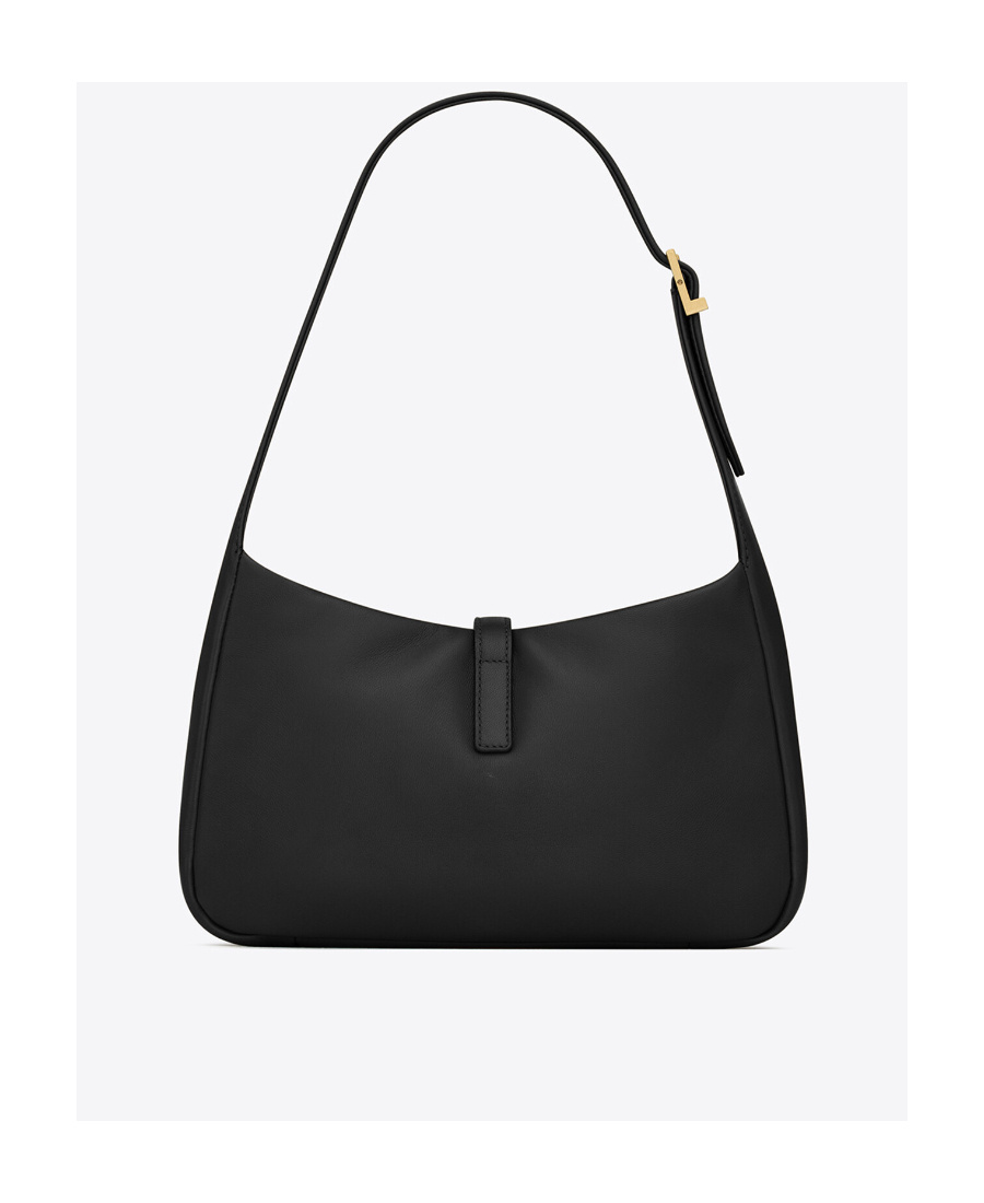 Saint Laurent Le 5 A 7 Ysl Shoulder Bag In Patent Leather In Black