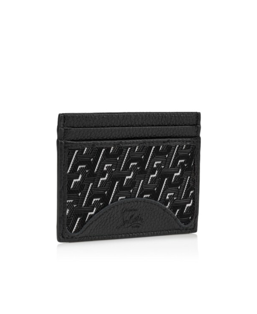 Christian Louboutin Techno Card Holder In Black