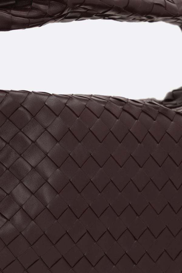 Bottega Veneta Small Jodie Shoulder Bag In Intrecciato Nappa In Burgundy
