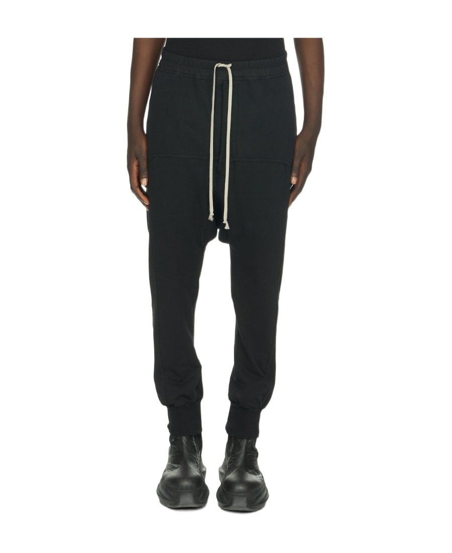Rick Owens Drkshdw Drawstring Drop-crotch Trousers In Black
