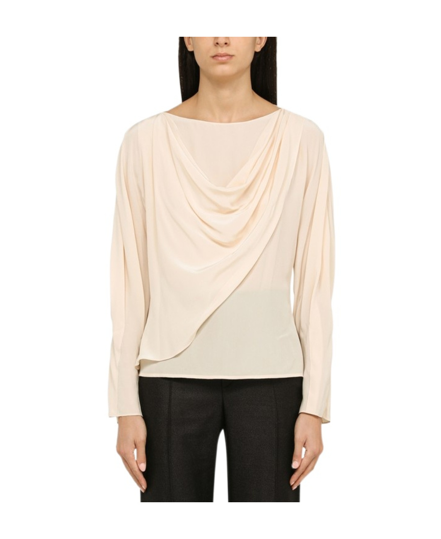 Chloé Chloe Skin Pink Crepe Blouse In Pink