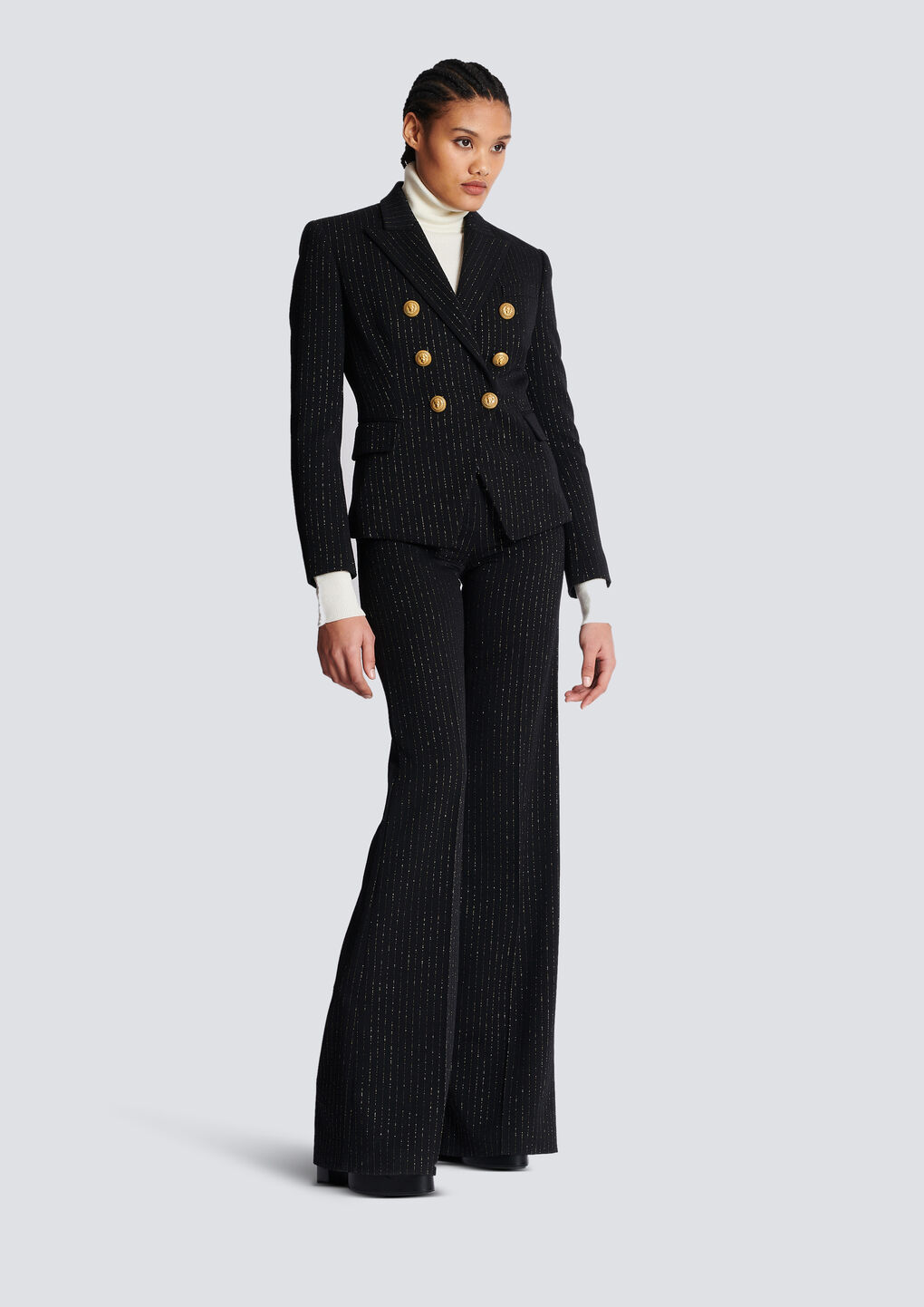 Shop Balmain Classic 6-button Jacket In Black