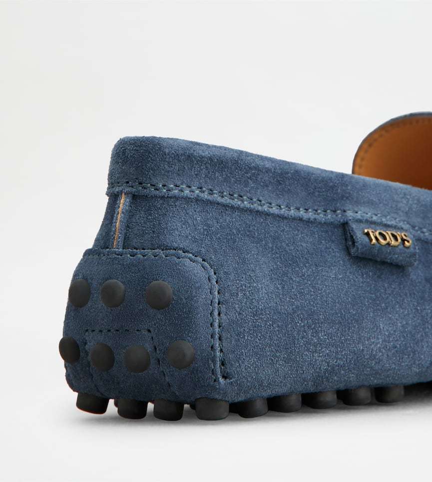 Tod's Round-head Minoccasin-bean Shoes In Blue
