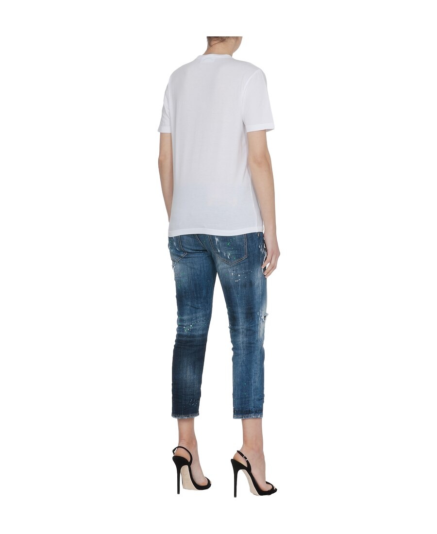 Dsquared2 Logo Details T-shirt In White