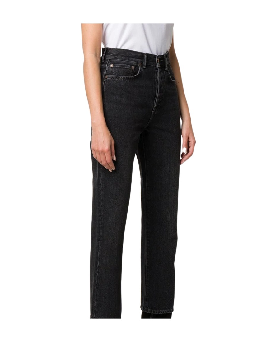 Acne Studios Mece Straight-leg Cropped Jeans In Black