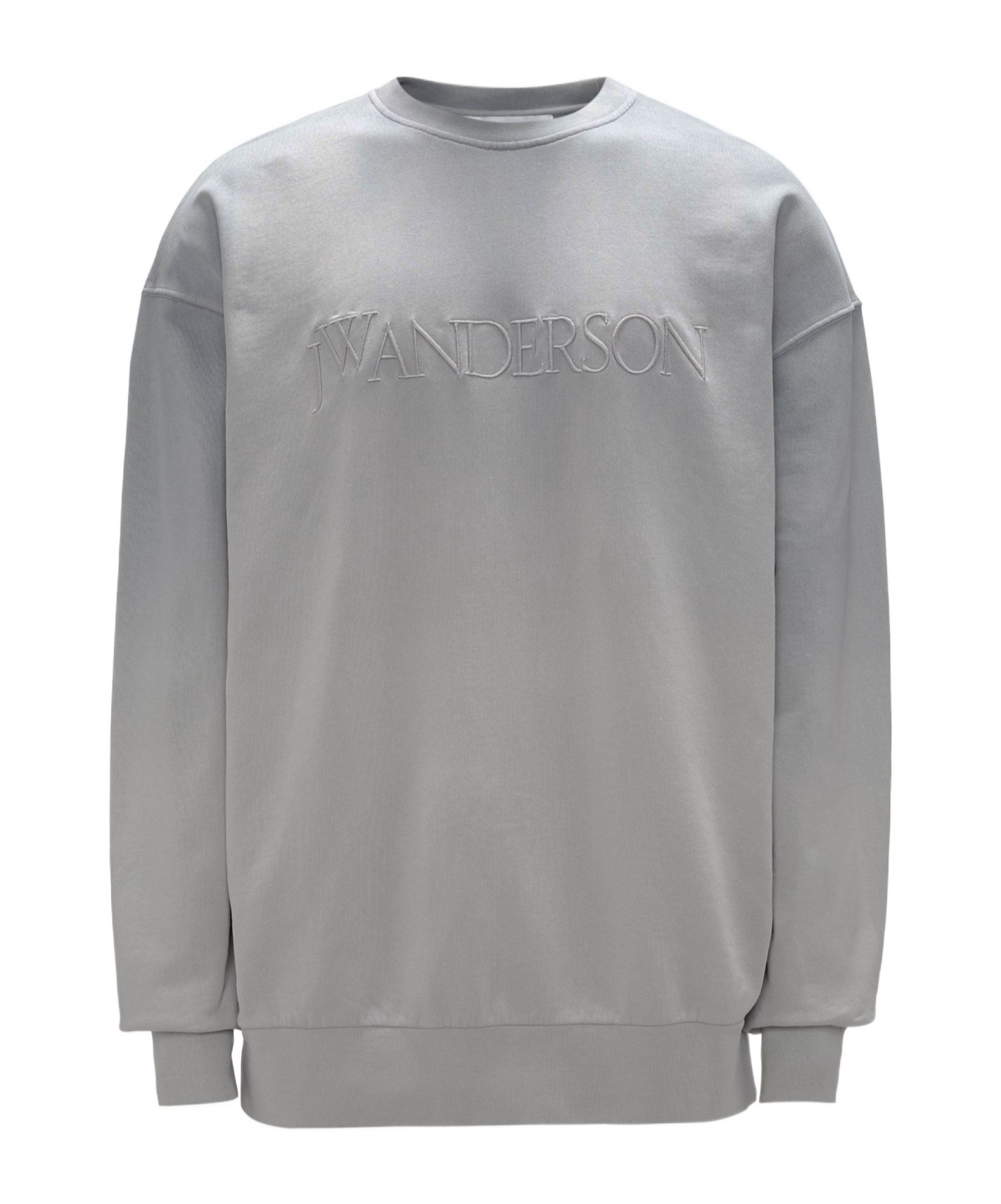 Jw Anderson Gradient Sweatshirt With Logo Embroidered In Gray