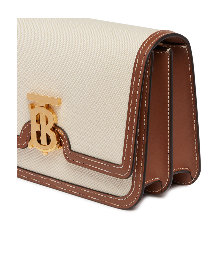 Burberry Small Tb Crossbody Bag In Nude