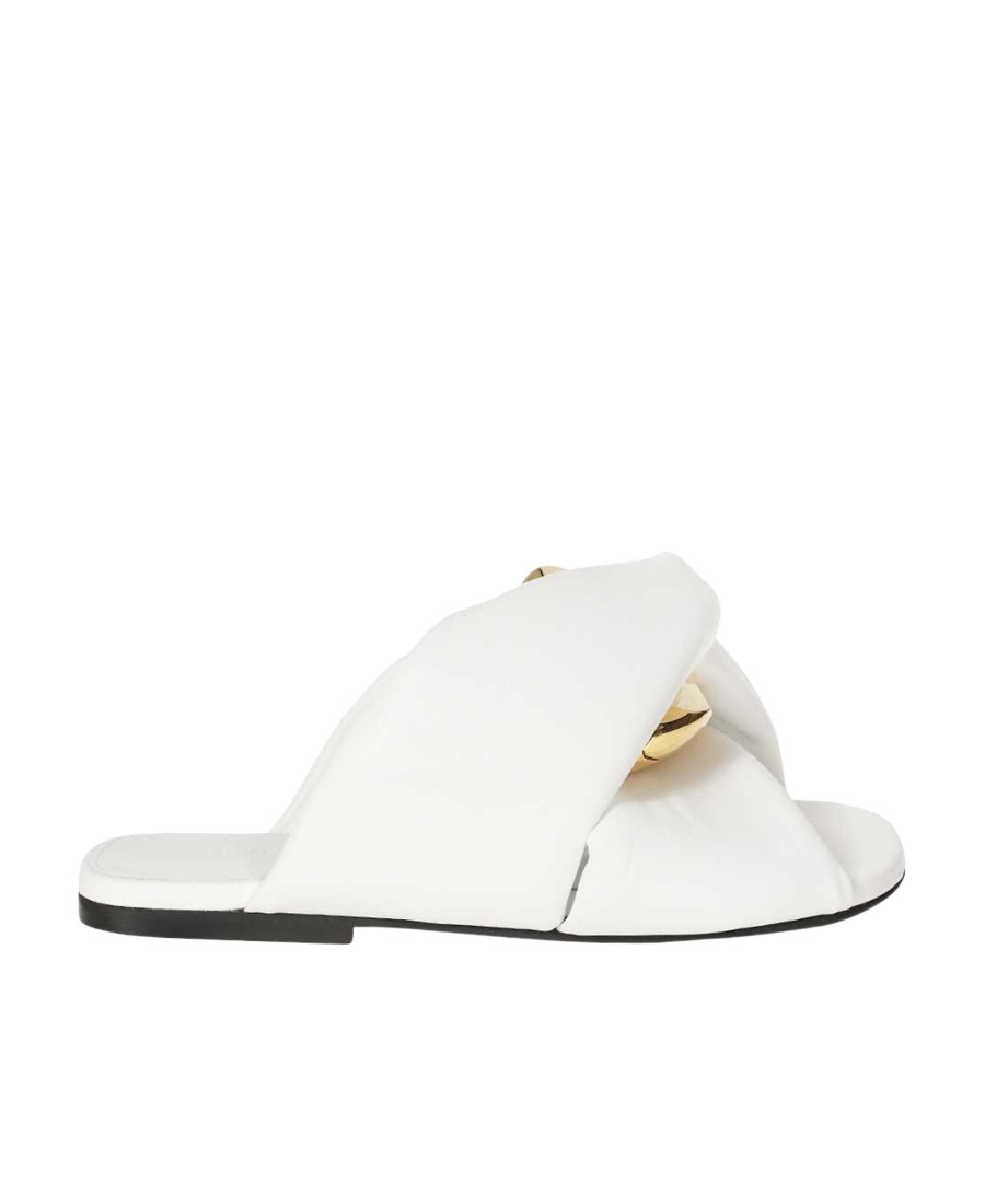 Jw Anderson Round-headed Slippers In White
