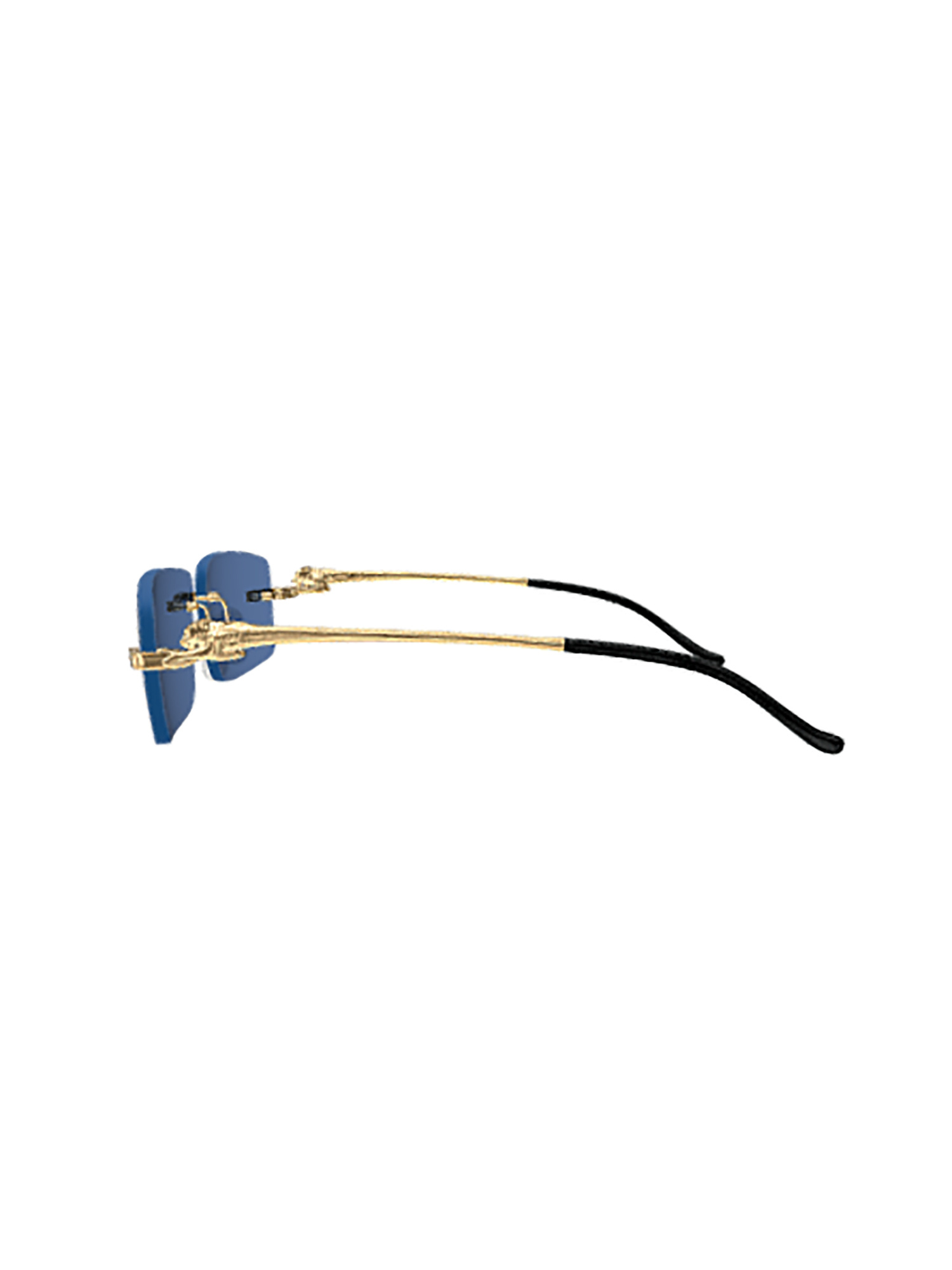 Cartier Rectangular Frame Sunglasses In Blue