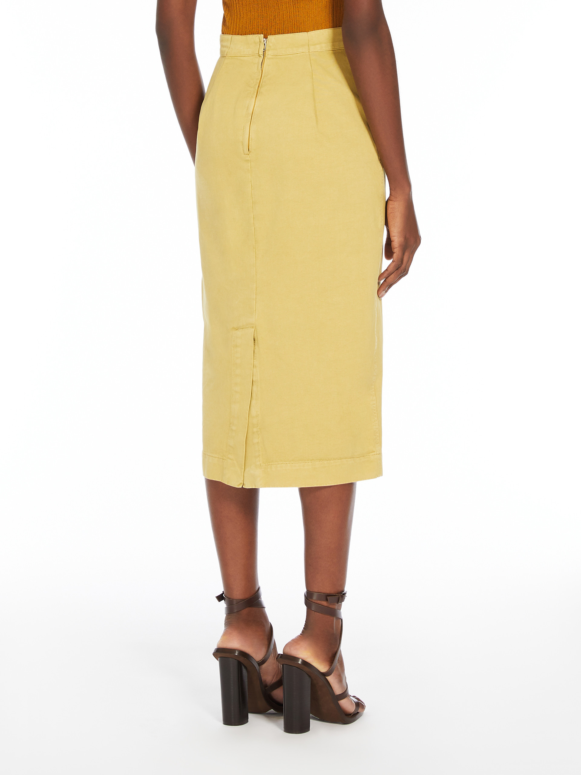 Max Mara Zipper Skirt On The Back In Nude