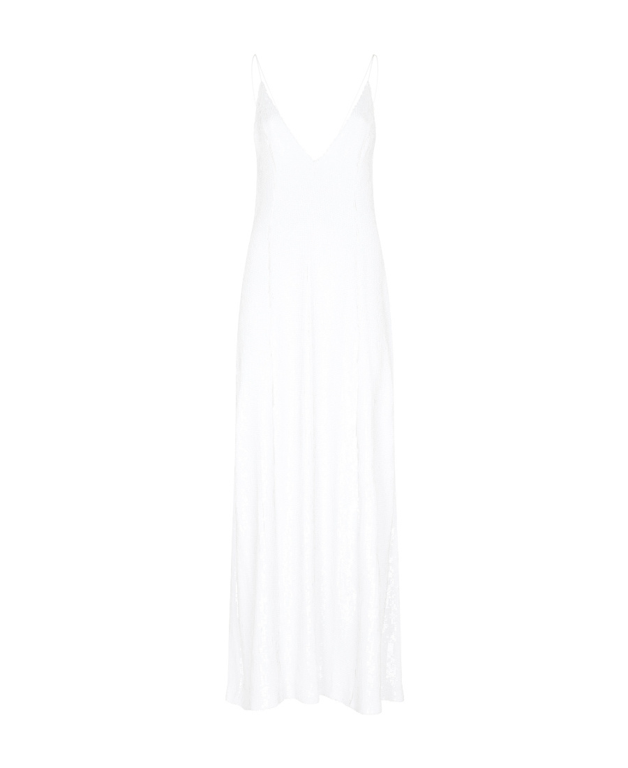 Khaite Tulula Silk Slip Dress In 白色