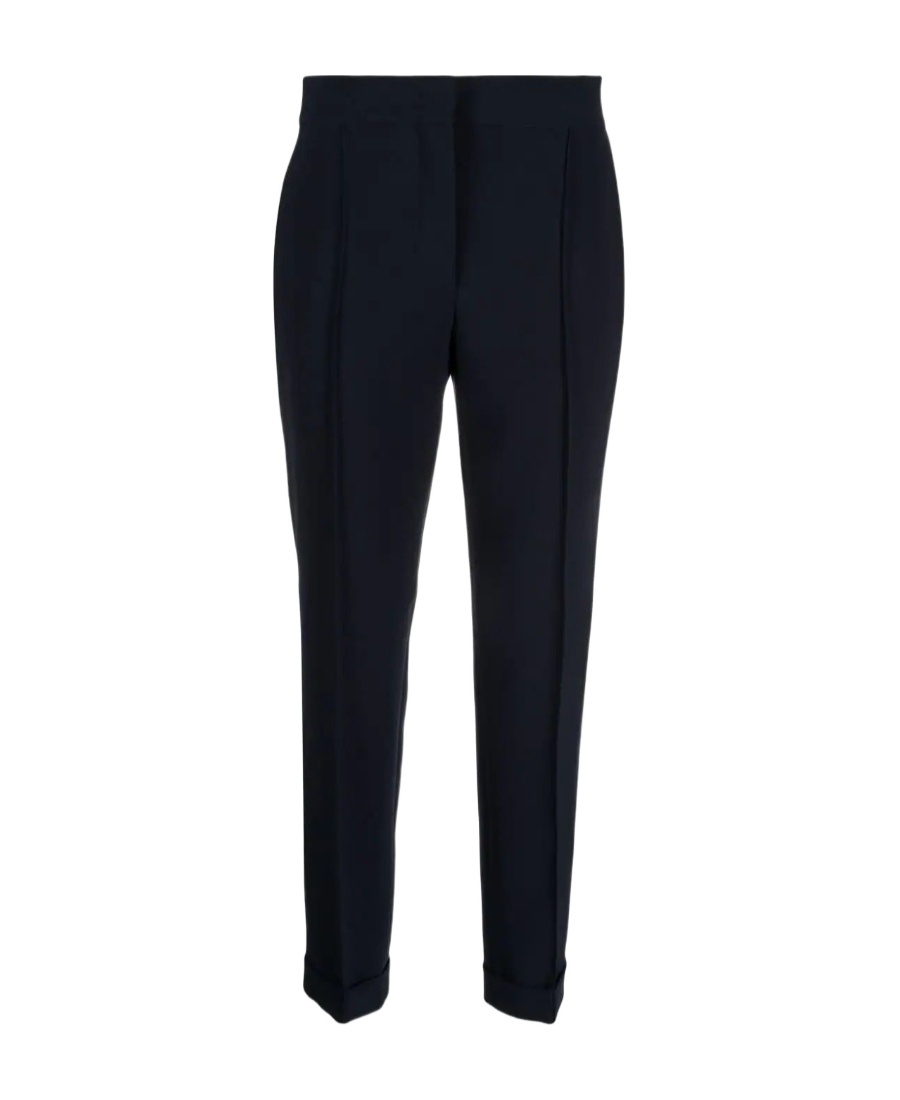 Moschino Tailored Black Trousers With Refined Cuffs In Black