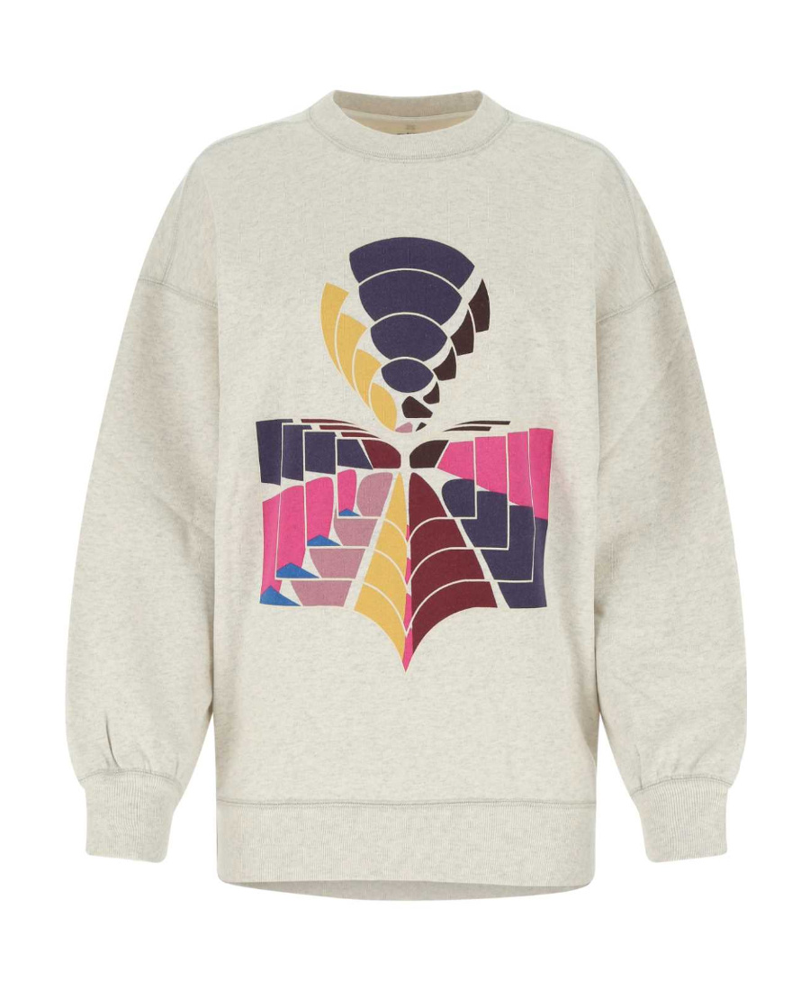 Isabel Marant Étoile Mindy Logo-print Sweatshirt In Nude