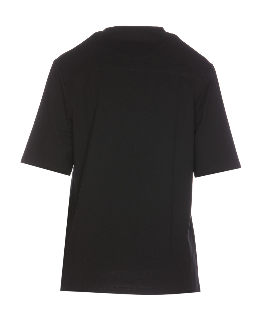 Jil Sander Logo Cotton Jersey T-shirt In Black
