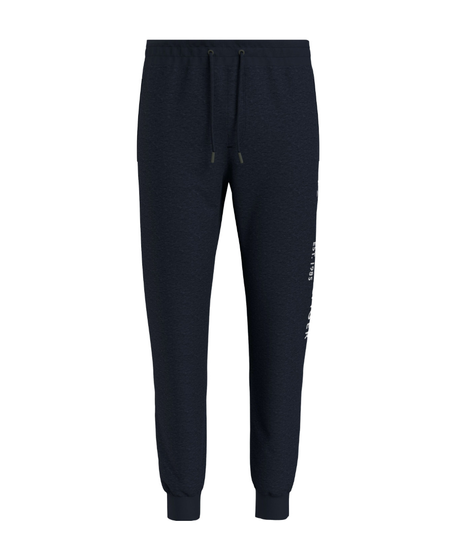 Shop Tommy Hilfiger Logo-embroidered Drawstring Cotton Track Pants In Black