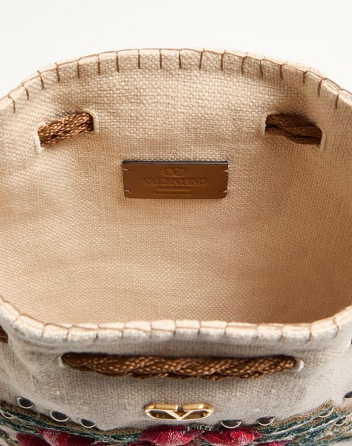 Valentino Patterned Shoulder Bag In Brown