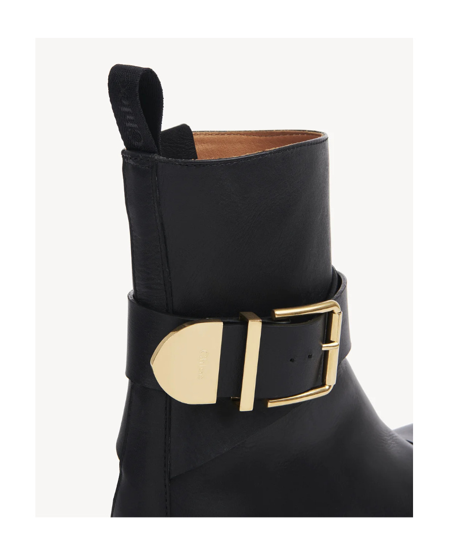 Shop Chloé Owena 50mm Ankle Boots In Black