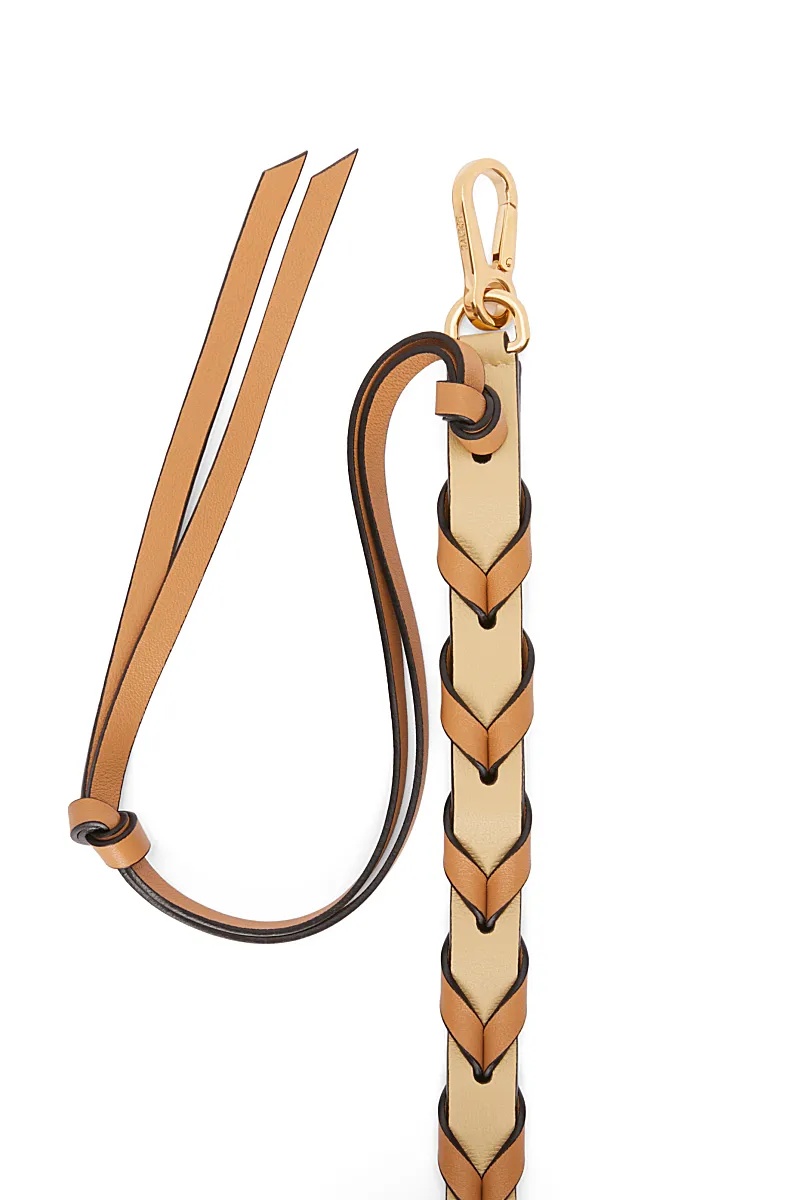 Loewe Fine Braided Belt In Nude