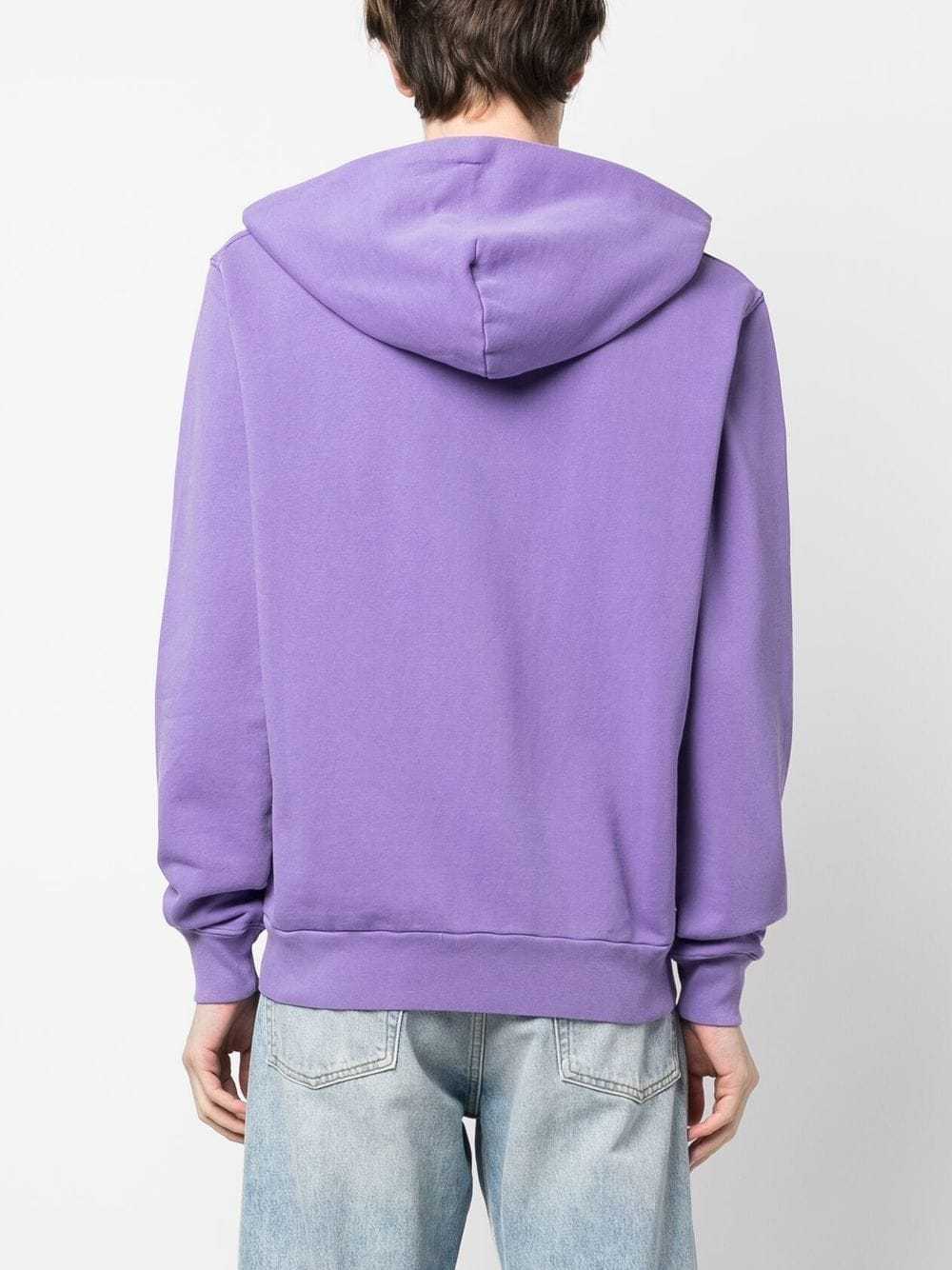 Shop Autry Logo-patch Zipped Hoodie In Purple