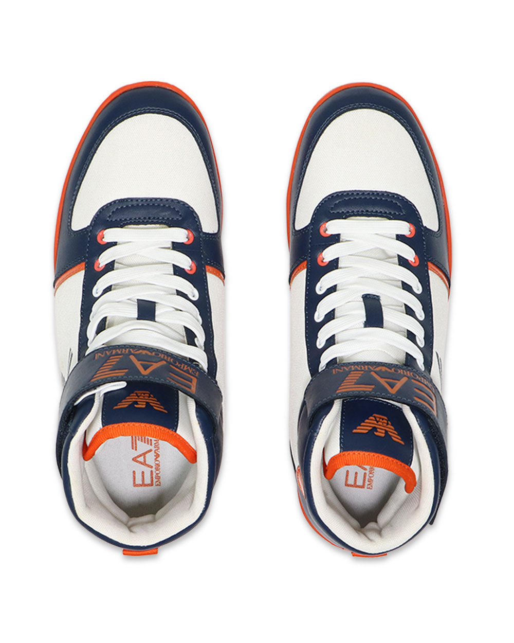 Ea7 High Lace-up Casual Sneakers In Multicolor
