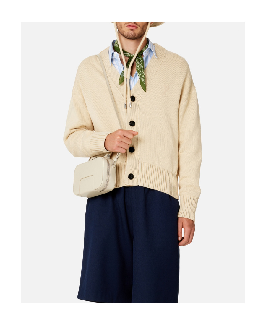 Ami Alexandre Mattiussi Ami De Coeur Button-up Cardigan In Nude