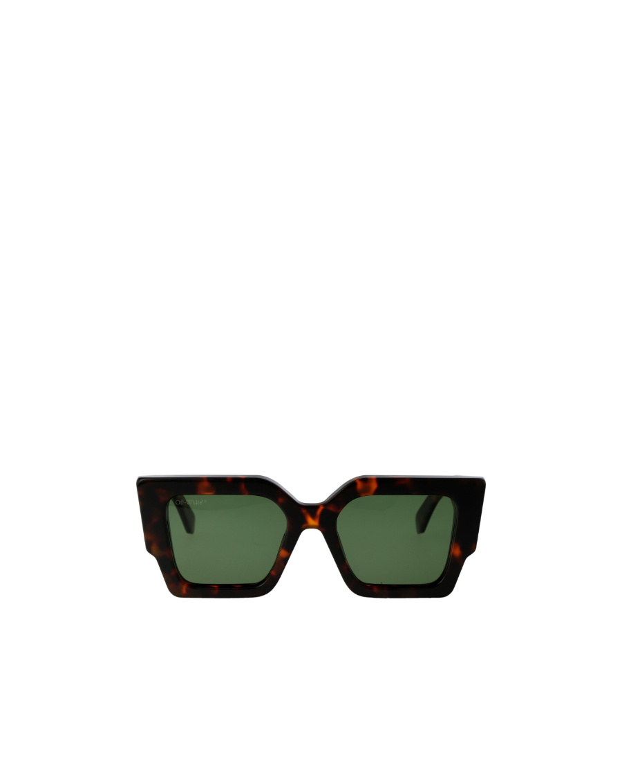 Off-white Square-frame Tortoiseshell-effect Sunglasses In Green